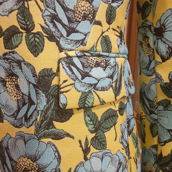 ALICE + OLIVA MACEY NOTCH COLLAR FITTED FLORAL BLAZER SIZE 6 - Picture 3 of 16